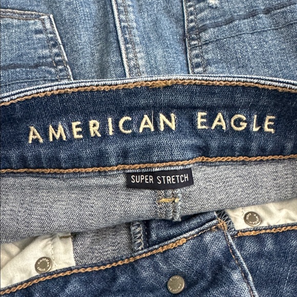 American Eagle Outfitters Blue Distressed Mini Skirt - Picture 3 of 5